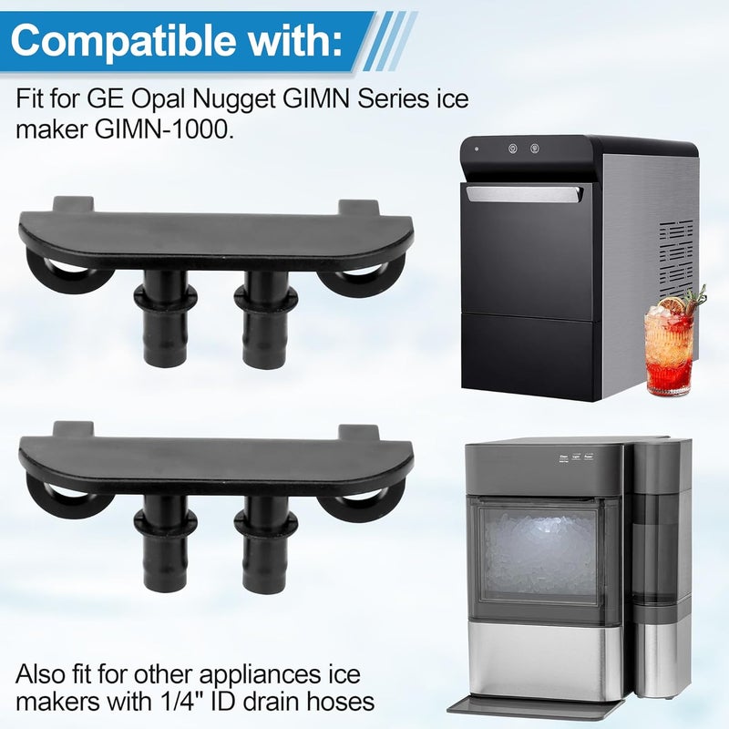 Pulems Ice Maker Drain Hose Stopper Cap with Hanger Compatible with GE Opal Nugget Ice Maker GIMN Series Ice Maker, Ice Maker Parts Drain Plug for 1/4 Inch ID Drain Hoses - Ice Maker Drain Hose Holder Clip - Image 3